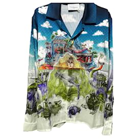 Casablanca-Casablanca Silk Shirt-Blue,Multiple colors