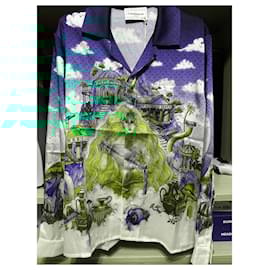 Casablanca-Casablanca Silk Shirt-Blue,Multiple colors