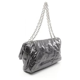 Balenciaga-Balenciaga Monaco Medium Leather Shoulder Bag-Grey