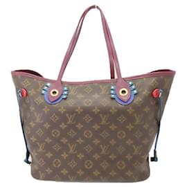 Louis Vuitton-Louis Vuitton Neverfull MM Monogram Tote Bag-Brown