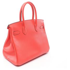 Hermès-Sac à main en cuir Hermès Birkin 30 rouge-Rouge