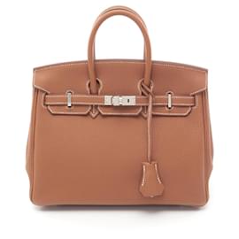 Hermès-Sac à main Hermès Birkin 25 Togo marron-Marron
