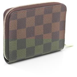 Louis Vuitton-Louis Vuitton Zippy Coin Purse Wallet Brown N63070-Brown