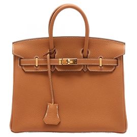 Hermès Bolsa Hermes Birkin 25 Togo Marrom Marrom