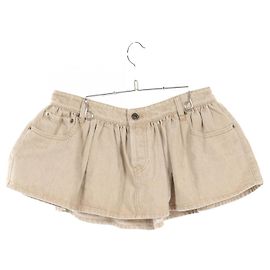 Falda de algodón Miu Miu beige GWD317 Otro