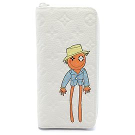Louis Vuitton Zippy Wallet Vertical Taurillon Leather Long Wallet White