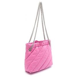 Balenciaga-Balenciaga Crush XS Leather Shoulder Bag-Pink