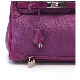 Hermès Hermes Birkin 30 Gillies Anemone Handbag Purple