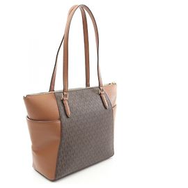 Michael Kors Charlotte Tote Bag PVC Leather Brown