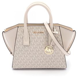 Michael Kors AVRIL Handbag PVC Leather White
