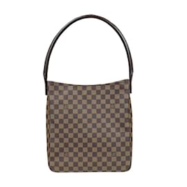 Louis Vuitton-Louis Vuitton Looping GM Damier Shoulder Bag-Brown,Damier ebene