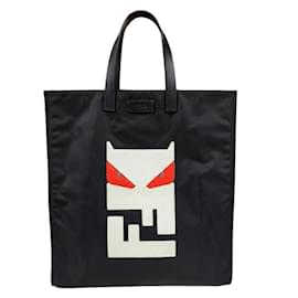Fendi-Fendi Bag Bugs Tote-Black,White,Red