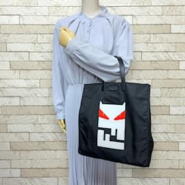 Fendi-Fendi Bag Bugs Tote-Black,White,Red