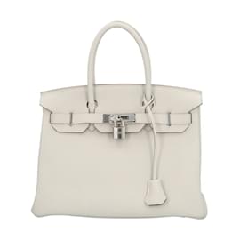 Hermès-Hermes Birkin 30 Handbag-White