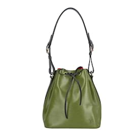 Louis Vuitton-Louis Vuitton Petit Noe Epi Shoulder Bag-Black,Red