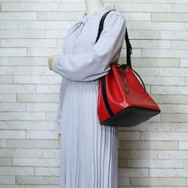 Louis Vuitton-Louis Vuitton Petit Noe Epi Shoulder Bag-Black,Red