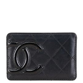 Chanel Cambon Line Coco Mark Card Case Black