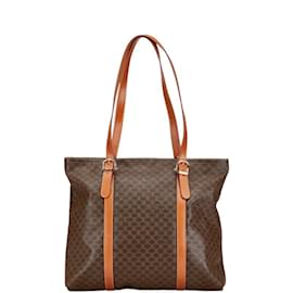 Céline-Celine Macadam Tote Bag-Brown