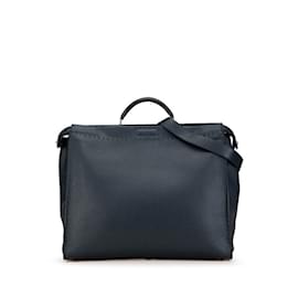 Fendi-Fendi Selleria Peekaboo Monster Bugs Eye Bag-Navy blue