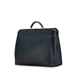 Fendi-Fendi Selleria Peekaboo Monster Bugs Eye Bag-Navy blue
