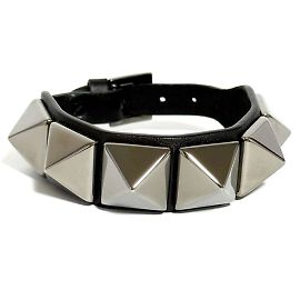 Bracciale charm Rock Stud da uomo Valentino Nero