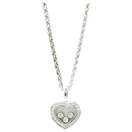 Collar Péndulo Corazón Happy Diamond de Chopard Plata