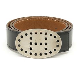 Hermès Cinturón reversible Hermes Evelyne negro marrón Negro