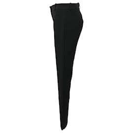 Dior-Christian Dior High-Rise Straight-Leg Trousers in Black Wool-Black