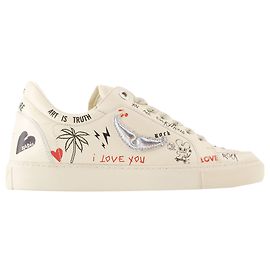 Fly On Sneakers - Zadig & Voltaire - Leder - Silber Silber Metallisch