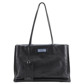 Bolso Tote Ettit Prada 1BG122 de cuero de ternera Negro