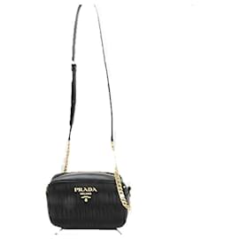 Prada-Prada Nappa Chain Shoulder Bag Black-Black