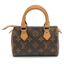 Louis Vuitton Monogram Mini Speedy Handbag M81085 Brown