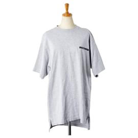 Balenciaga-Balenciaga Turning Logo Cotton T-Shirt L Gray-Brown