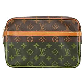 Louis Vuitton-Louis Vuitton Compiegne 23 Monogram Clutch Bag-Brown