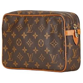 Louis Vuitton-Louis Vuitton Compiegne 23 Monogram Clutch Bag-Brown