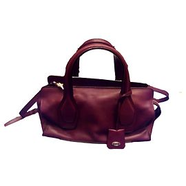Borsa a tracolla Tod's in pelle rosso scuro Bordò