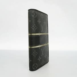 Louis Vuitton-Louis Vuitton Long Wallet Monogram Eclipse Portefeuille Brazza M64438 Noir-Black