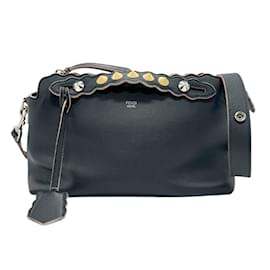 Fendi-Fendi By The Way Sac à main en cuir moyen-Bleu Marine