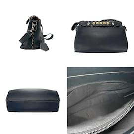 Fendi-Fendi By The Way Sac à main en cuir moyen-Bleu Marine