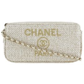 Bolsa de ombro Chanel Deauville Chain Branco