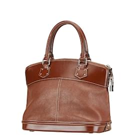 Louis Vuitton-Louis Vuitton Suhali Lockit PM Handbag-Brown