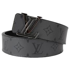 Louis Vuitton-Cinto reversível Louis Vuitton Santur LV Line 40MM-Marrom,Preto