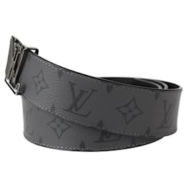 Louis Vuitton-Cinto reversível Louis Vuitton Santur LV Line 40MM-Marrom,Preto