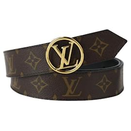 Louis Vuitton-Louis Vuitton Santur LV Circle Reversible Belt-Brown,Black