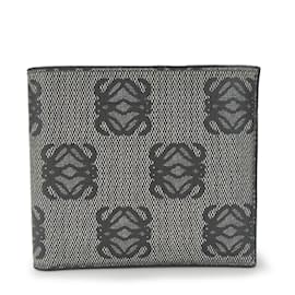 Loewe-Loewe Bi-fold Wallet in Black and Gray-Brown,Black