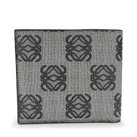 Loewe-Loewe Bi-fold Wallet in Black and Gray-Brown,Black