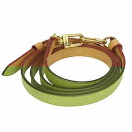 Louis Vuitton-Louis Vuitton Beige Leather Shoulder Strap-Beige