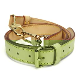 Louis Vuitton-Louis Vuitton Beige Leather Shoulder Strap-Beige