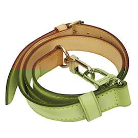 Louis Vuitton-Louis Vuitton Beige Leather Shoulder Strap-Beige