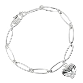 Tiffany & Co-Pulseira de Charme em Coração Curvado Tiffany & Co.-Prata